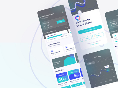 Virtual Phone App Concept UI UX