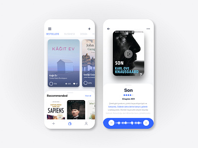 Audiobook App UI/UX app app design application design figma graphic design illustrator mobile app ui ui design uidesign uiux ui̇ ux ux ui ux design uxdesign uxui