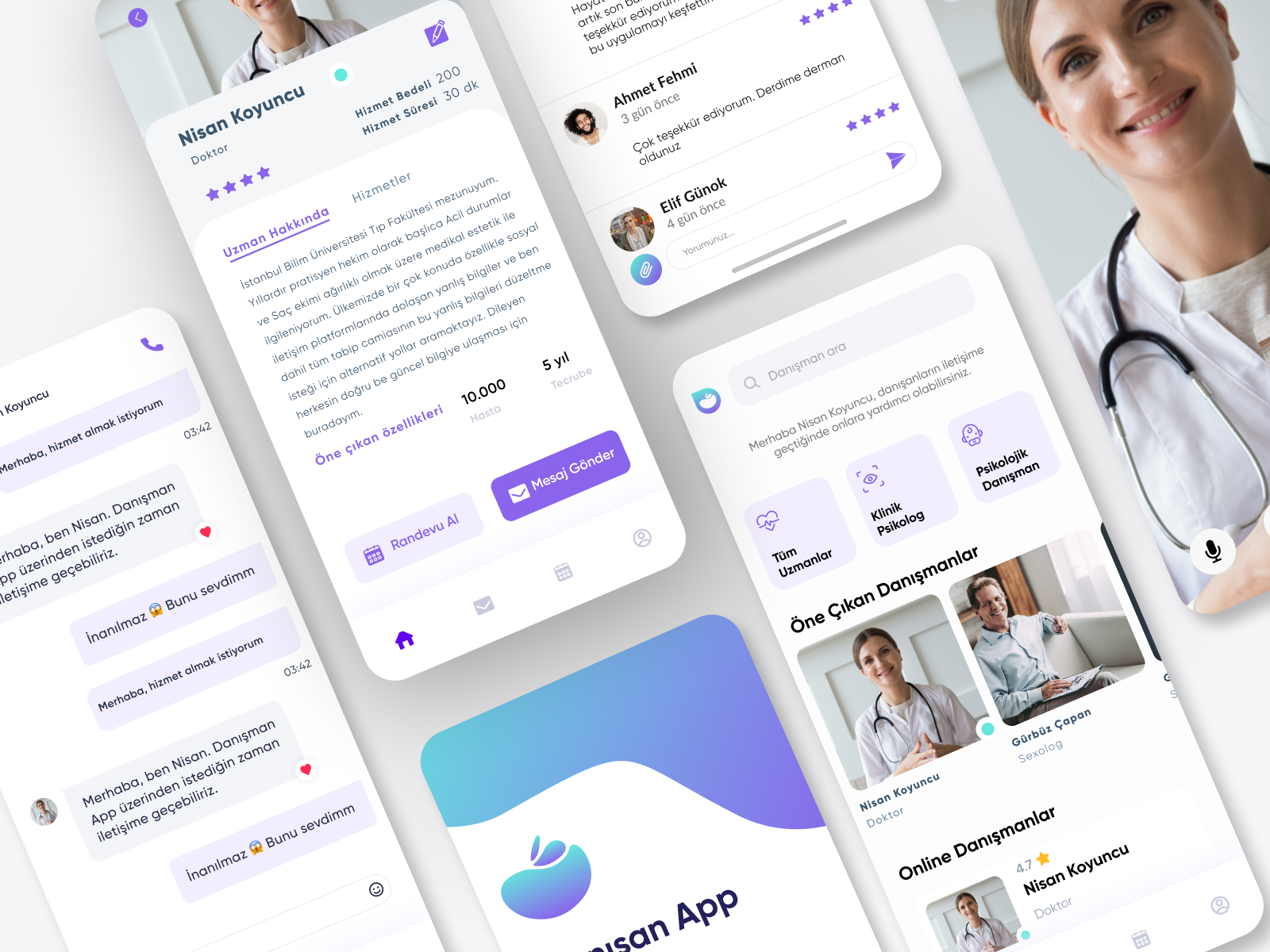 DanışanApp UI/UX Redesign by Betul Uskudar on Dribbble