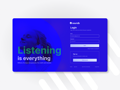 Music Platform Login Ux Ui Design