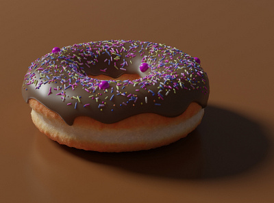 chocolate donuts blender3d