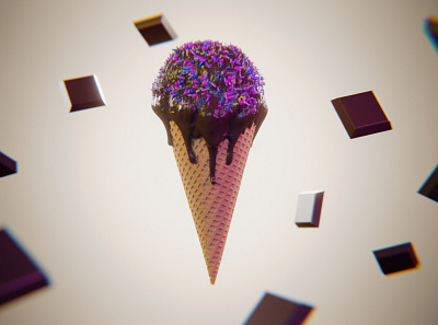 cone 3d model blender3d