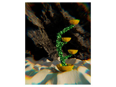 golden drops blender3d