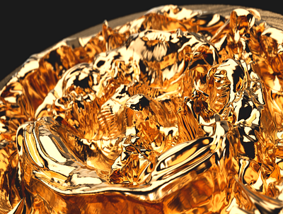 Liquid gold 3d graphic design ui