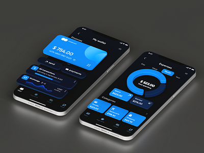 Fintech concept 3d cinema4d figma mobile ui uxui