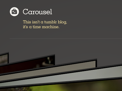 It’s not called The Wheel, it’s called The Carousel css3 don-draper fancy-pants interaction tumblr theme