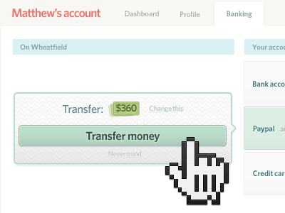 Money transfer with a twist