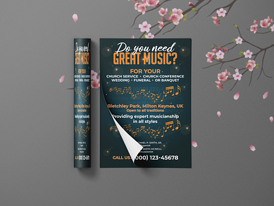 Music event flyer template design