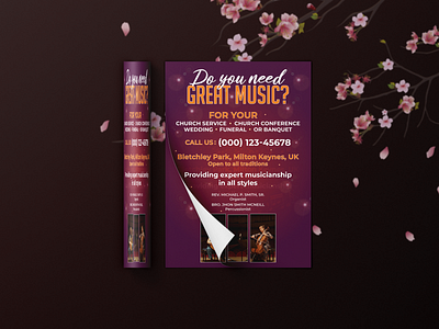 Music event flyer template design