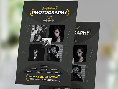 Photography flyer design free template