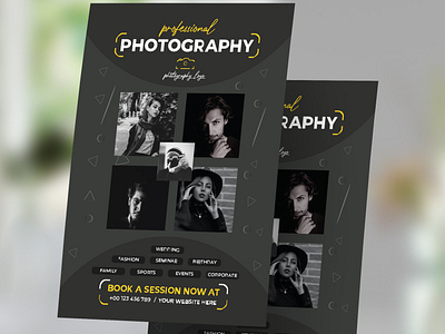 Photography flyer design free template