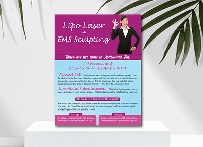 Laser Lipo Service Advertisement Flyer Template banner branding cosmetic flyer design flyer graphic design logo vector