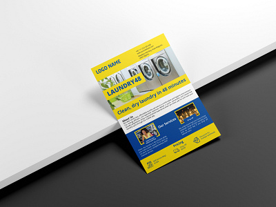 Modern Laundry business brochure design template event flyer