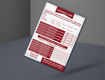 Feedback Card Flyer Design Template free download event flyer