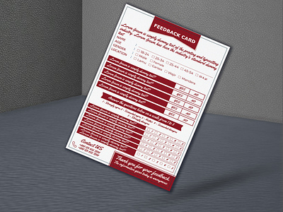 Feedback Card Flyer Design Template free download