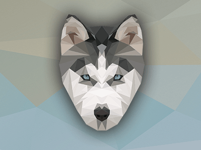 Husky Low Poly