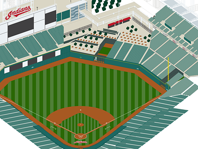 The Jake 4 ballpark baseball cleveland isometric jacobs field stadium