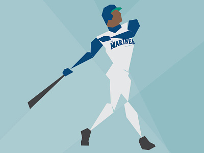 The Kid 24 baseball griffey homerun illustration junior ken mariners seattle