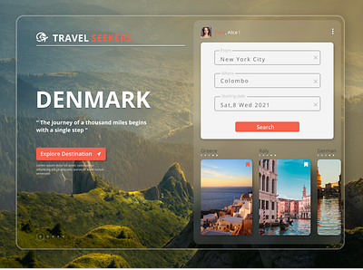 Landing Page for travel agency landing page design landingpage travel traveling uidesign uiux webdesign