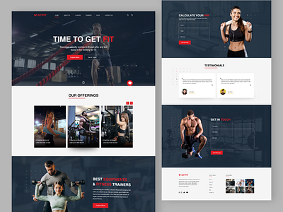 Fitness Website Landing Page fitness web fitness web site gym home page ui design uiux web design