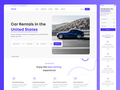 Car Rental - Landing Page Concept