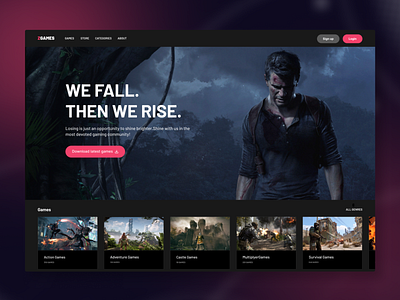 ZGAMES - Games Download Website branding clean design design figma game website games ui ui ux uidesign web design