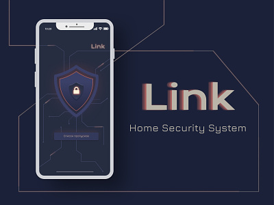 Link. Home Security System. branding home homeapp links lock logo mobile app mobiledesign security app shield shot ui uidesign ux vector webdesign