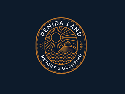 Penida Land, Resort and Glamping Site branding design graphic design illustration line logo minimal monoline typography ui vector
