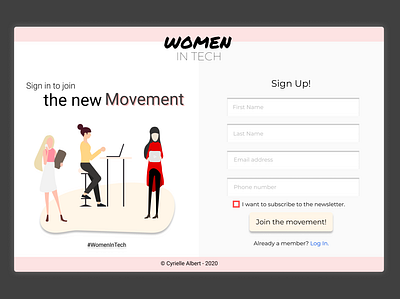 Sign Up Form - Women In Tech figma illustration signup womenintech