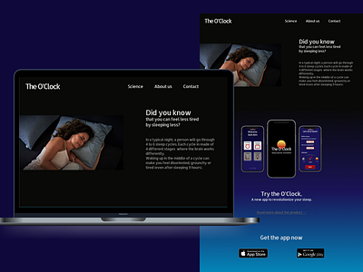 The O'clock alarm - Landing page