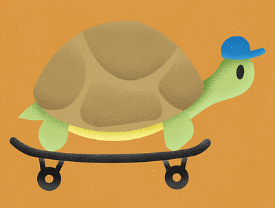 Turtle on a Skate cool design drawing illustration photoshop skate turtle vector