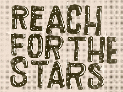 Reach for the Sky hand lettering illustration lettering