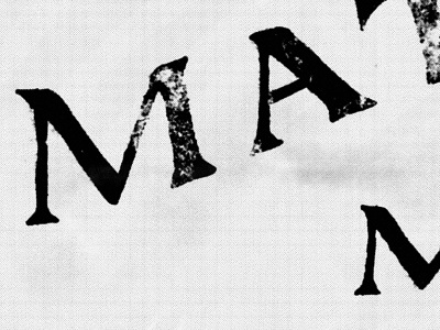M A ? hand lettering lettering