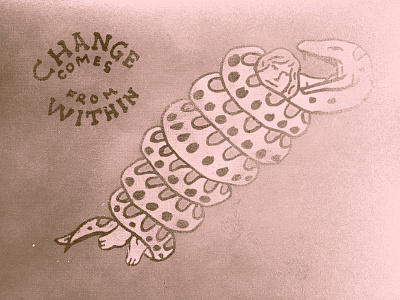 Change From Within hand lettering illustration lettering