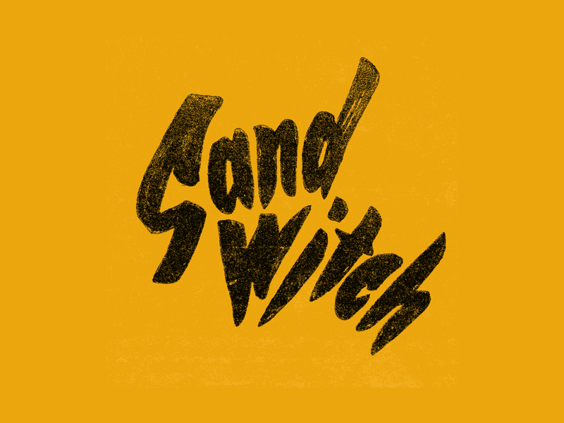 Sandwitch hand lettering illustration lettering rotoscope