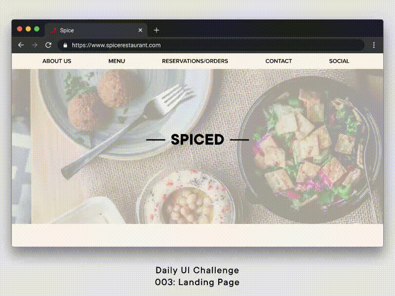 Daily UI 003: Landing Page adobe xd design figma landing page restaurant ui ui challenge ui design website