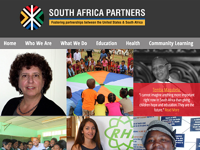 South Africa Partners Homepage community education healthcare hover state non profit south africa wordpress