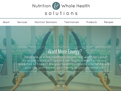 Nutrition & Whole Health Solutions health nutrition wellness wordpress