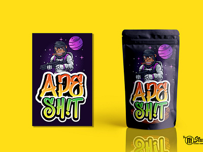 Pouch Design for APE SHIT with Free 3D Mockup