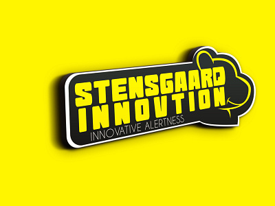 Stensgaard Innovtion Innovative Alertness Logo with 3D Mockup 3d mockup branding design flat illustration illustrator logo minimal typography vector