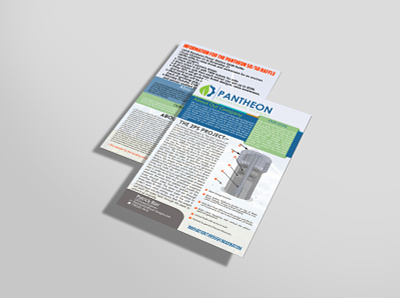 Flyer Design for Pantheon Engineering Design with 3D Mockup 3d mockup branding design flat flyer design illustration illustrator minimal typography vector