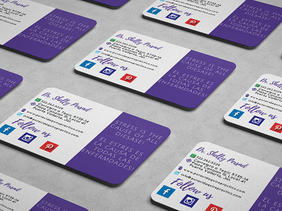 Business Card for Dr. Shelly Persad with Free 3D Mockup 3d mockup branding business card design flat icon illustration illustrator minimal typography vector