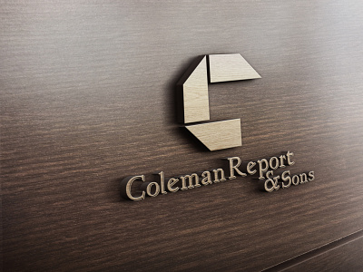 Coleman Report Sons Logo Design with Free 3D Mockup 3d mockup branding design flat illustration illustrator logo minimal typography vector