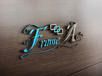 Frame Alie logo Design with Free 3D Mockup 3d mockup branding design flat illustration illustrator logo minimal typography vector