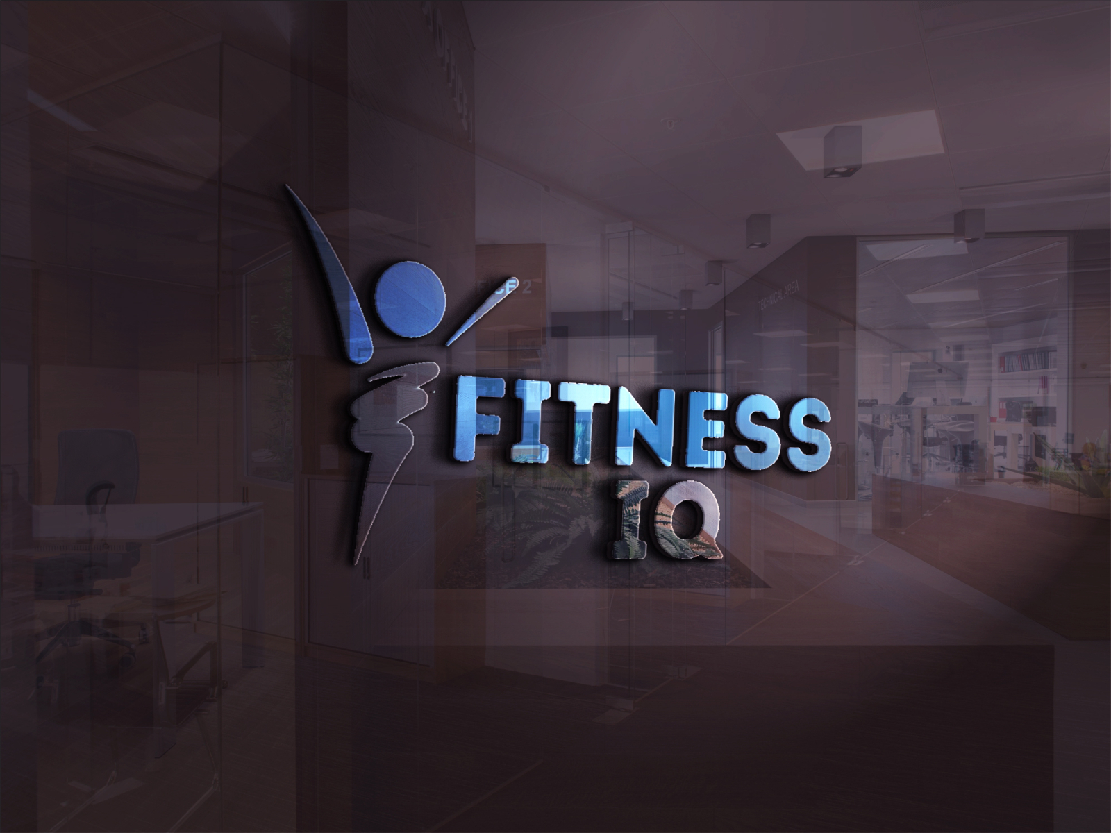 Fitness IQ logo Design with Free 3D Mockup by The Mi Studio on Dribbble
