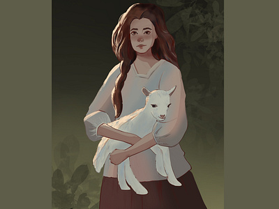 Girl with goat