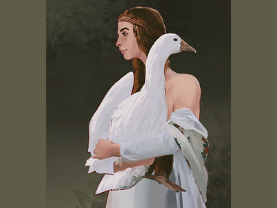 Girl with goose