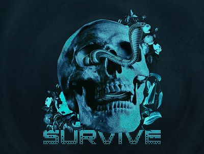 Survive Tshirt design illustration illustrator logo mockup mockup design photoshop streetwear tshirt