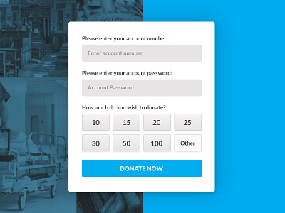 Donation Box box button card design donation form ui ux webdesign website
