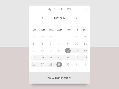 Calendar Widget app calendar dates design ui widget wireframe